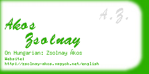 akos zsolnay business card